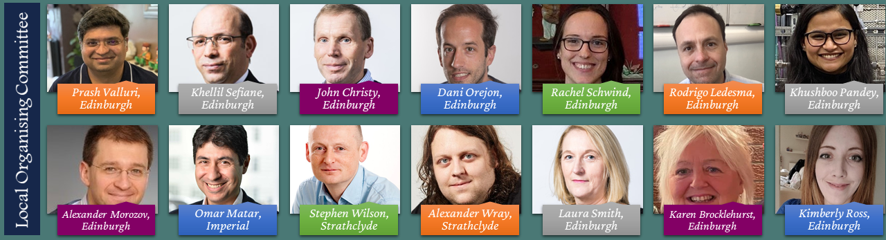 BIFD Edinburgh 2024 organising committee member portraits in two rows