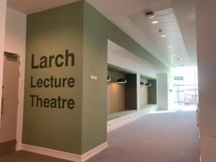 Meet-up pods outside Larch Lecture Theatre